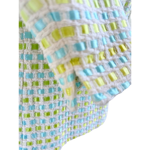 Talbots Pastels Silk Textured Spring Easter Blazer Sz 10 - Picture 5 of 6